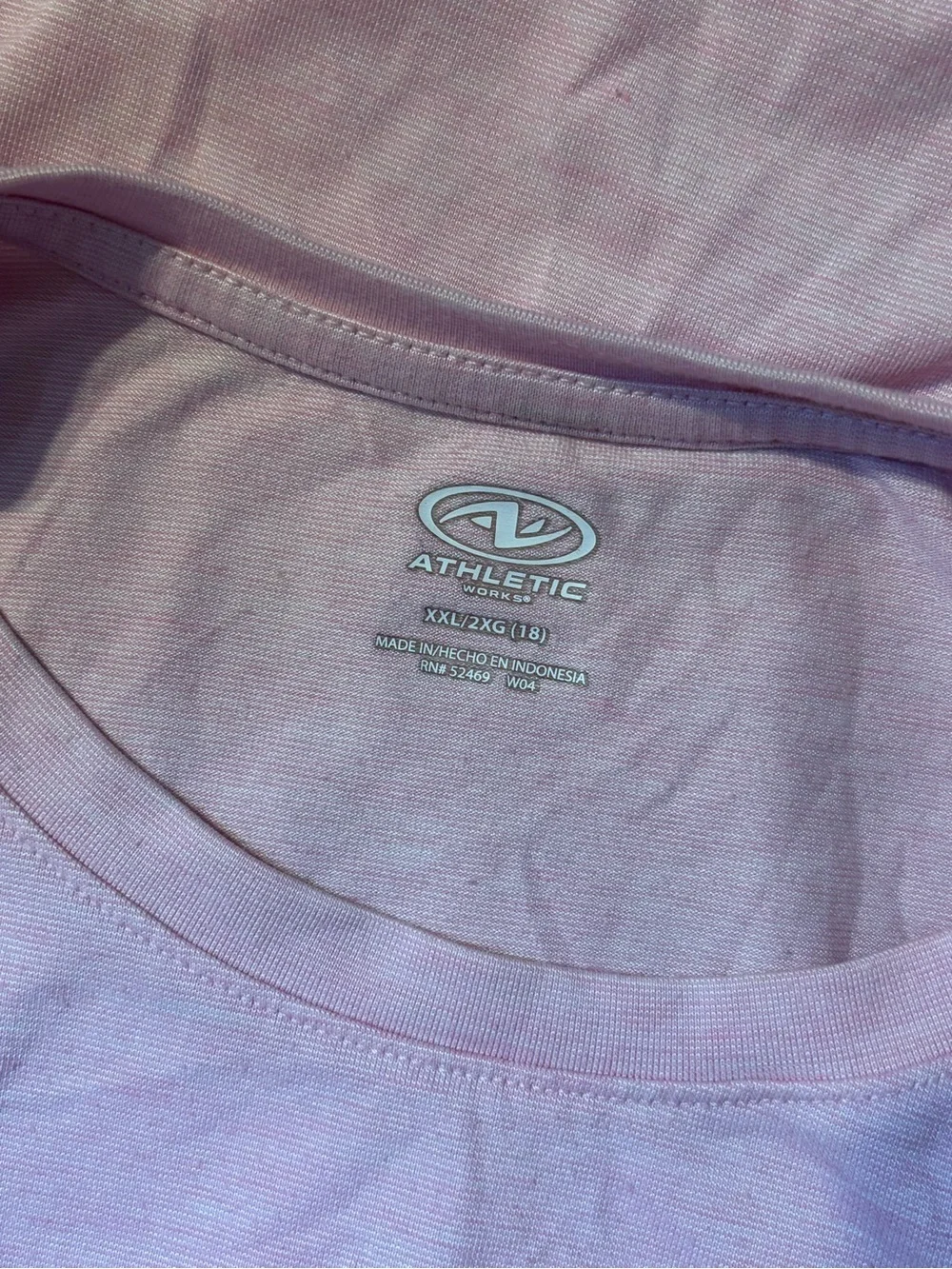 Athletic Works Light Pink Long-Sleeve Crewneck Top